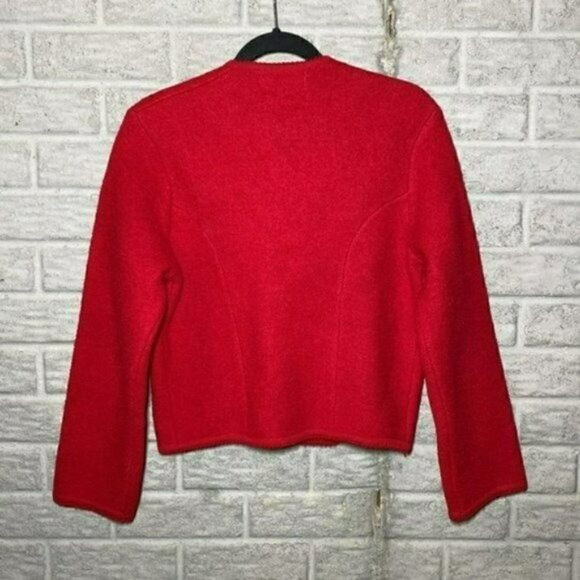 100% wool red jacket Women's Size 12 - Picture 5 of 11